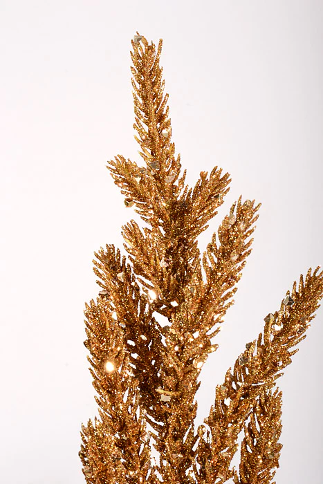 20 Glitter Fir Spray Gold Pkg/4 - Image 3