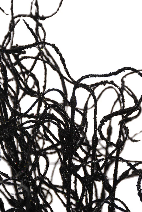 20" Glitter Wild Grass Bush Black - Image 2
