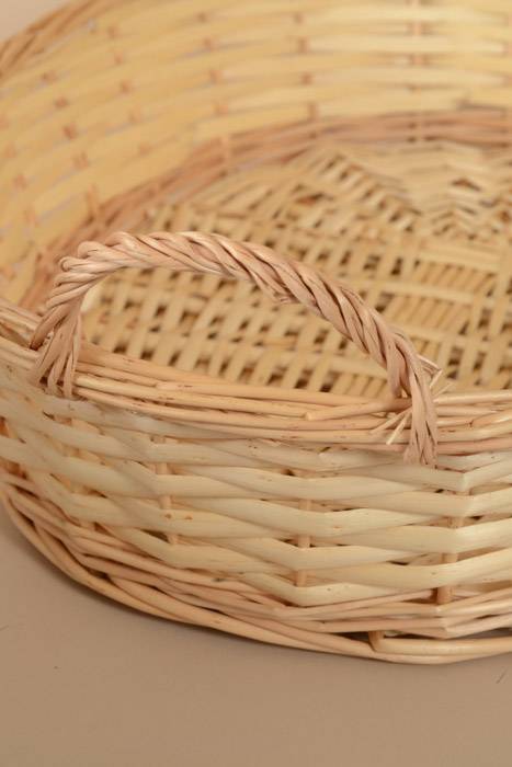 20" Oval Split Willow Tray W/ears Natural - Image 2