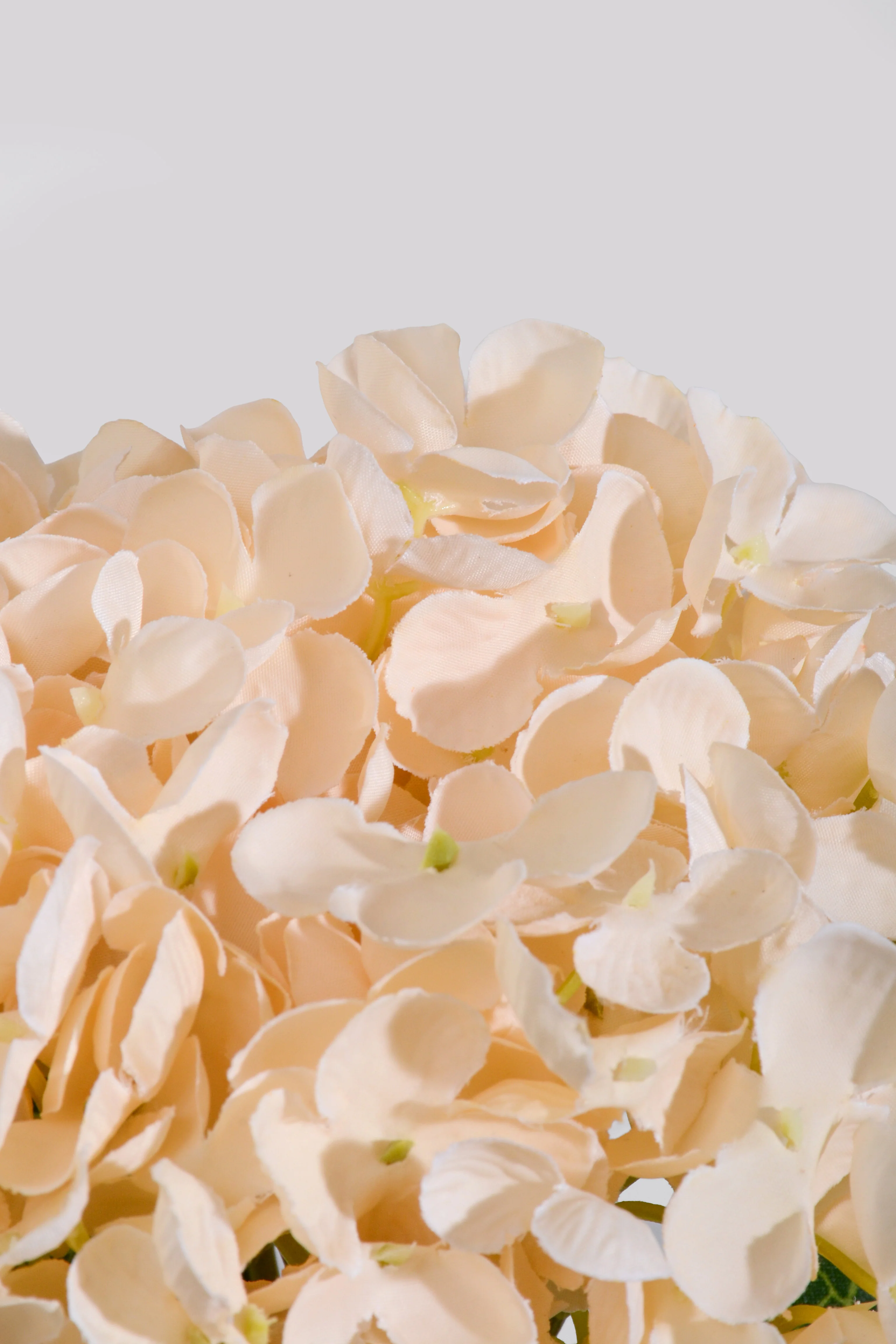20" Silk Hydrangea Stem Beige - Image 2