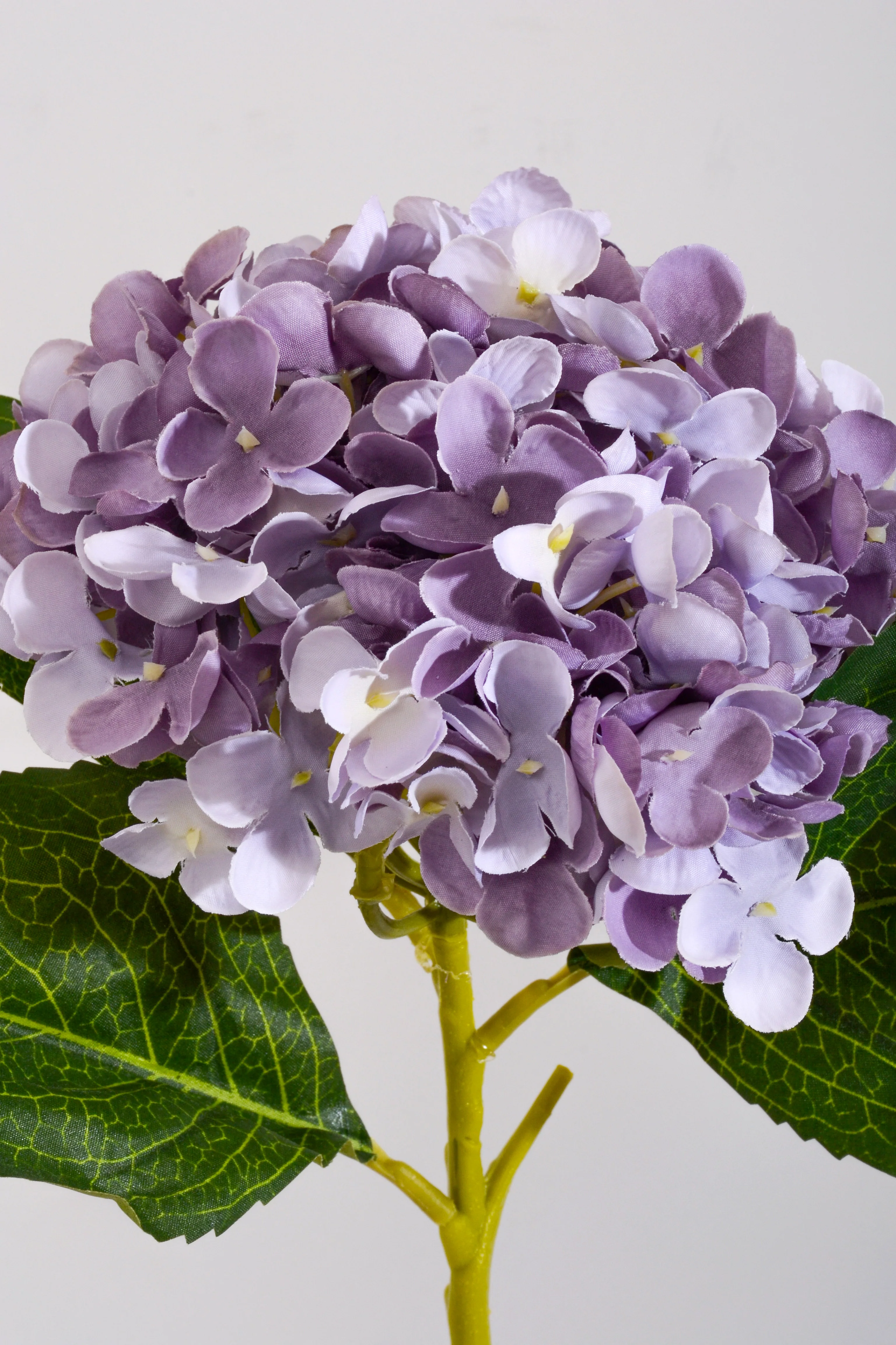 20" Silk Hydrangea Stem Lavender - Image 2