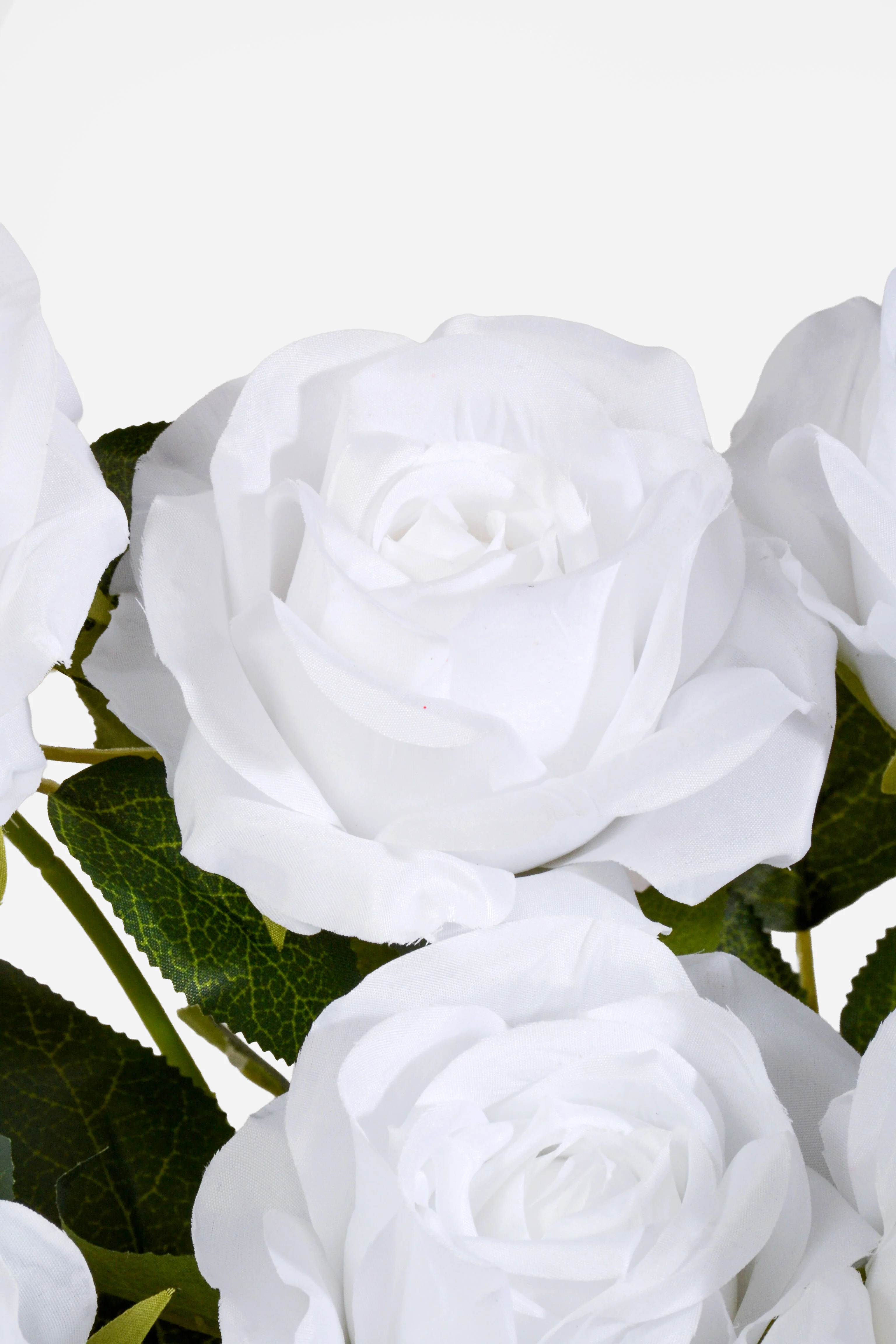 20'' Silk Rose Bush White - Image 2