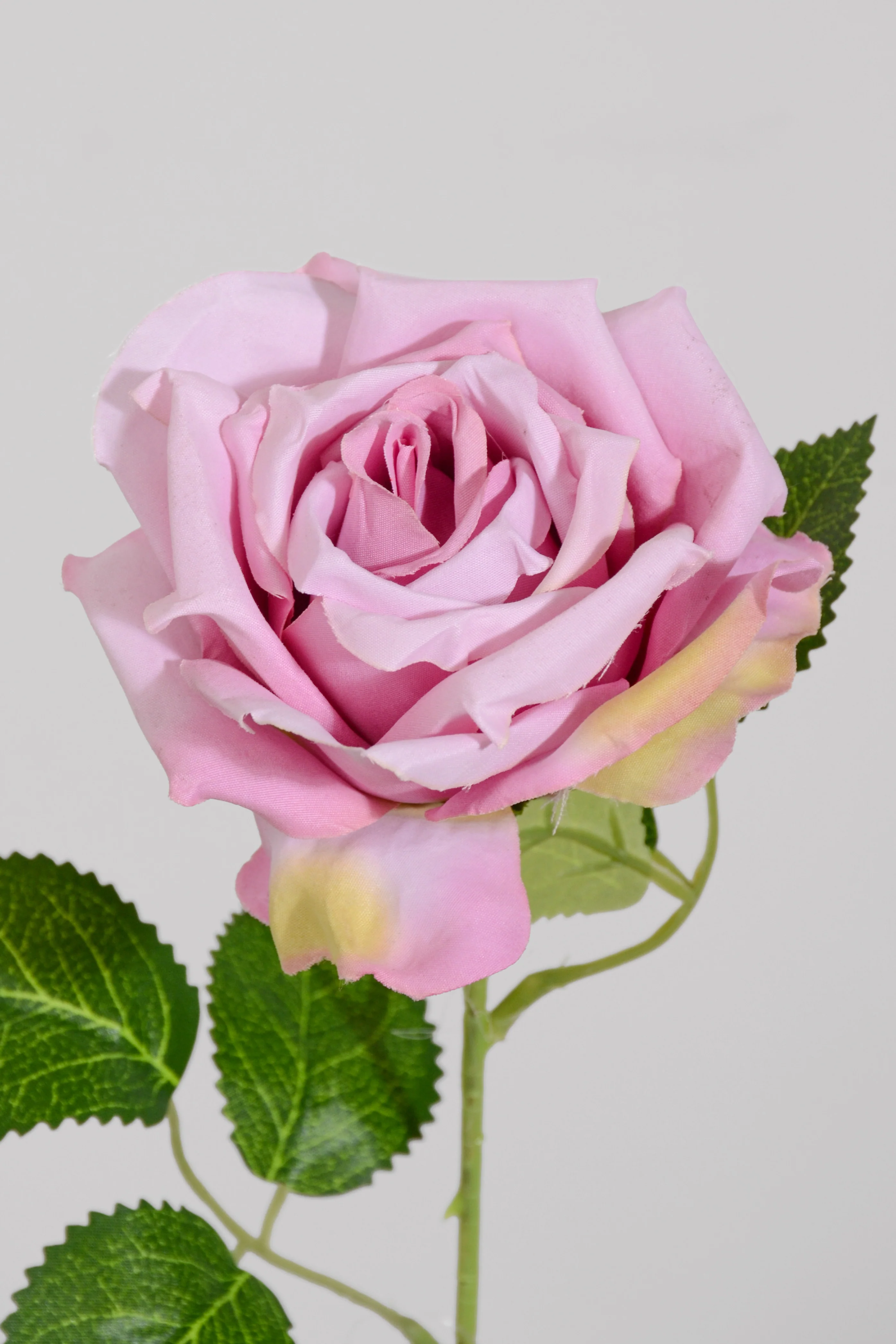 20" Silk Single Open Rose Lavender - Image 2