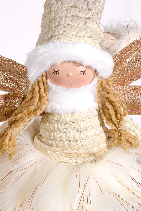 20" Standing Angel With Light Ivory - Image 4