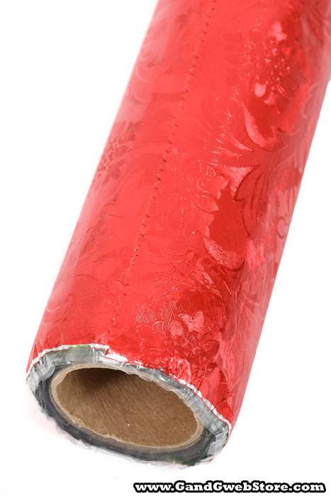 20" X 30' Poly Embossed Foil Cardinal Red Ea - Image 3