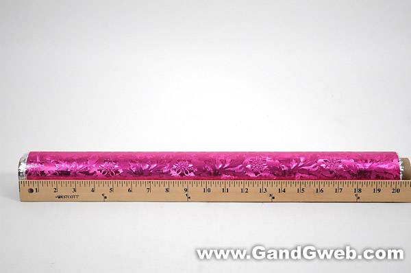 20" X 30' Poly Embossed Foil Fuchsia Ea - Image 3