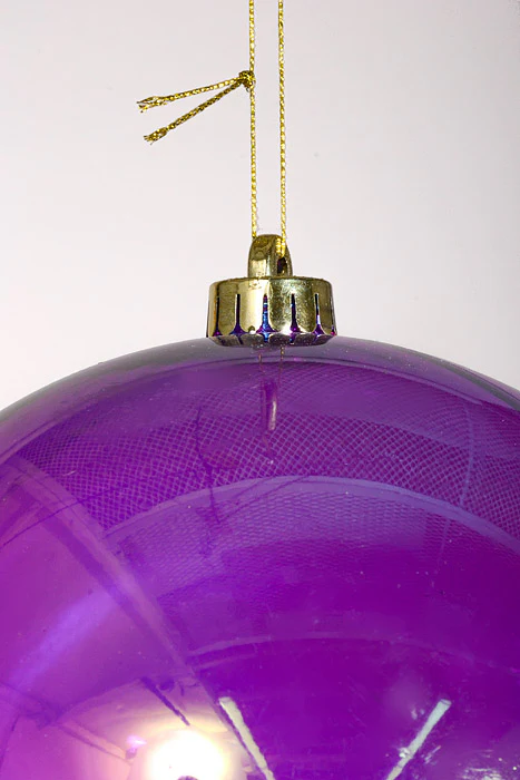 200Mm Clear Ball Ornament Purple/Iridescent - Image 2