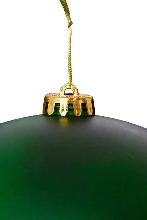 200Mm Matte Plastic Ball Ornament Green - Image 2