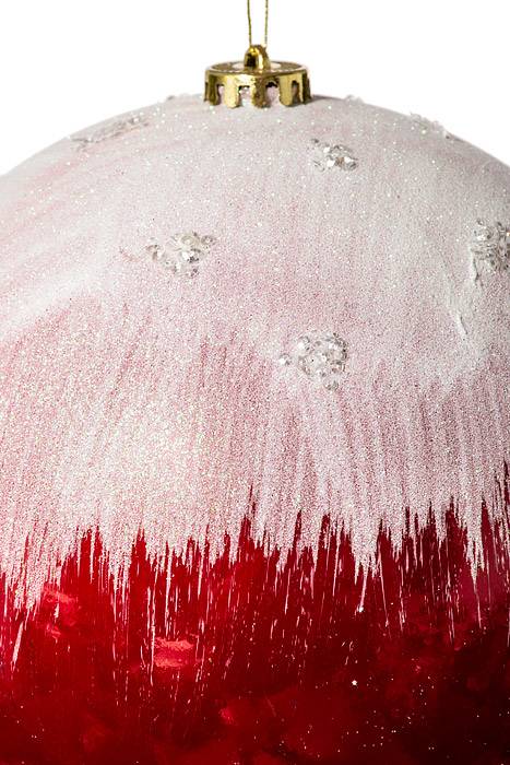 200mm Plastic Ball W/snow Red - Image 2