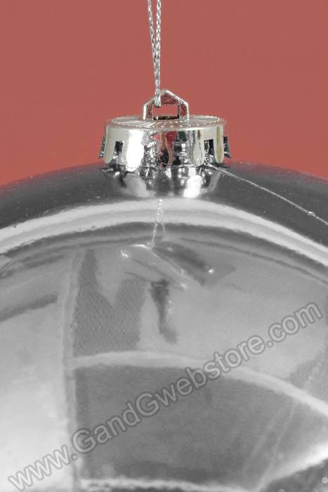 200mm Shiny Plastic Ball Silver - Image 2