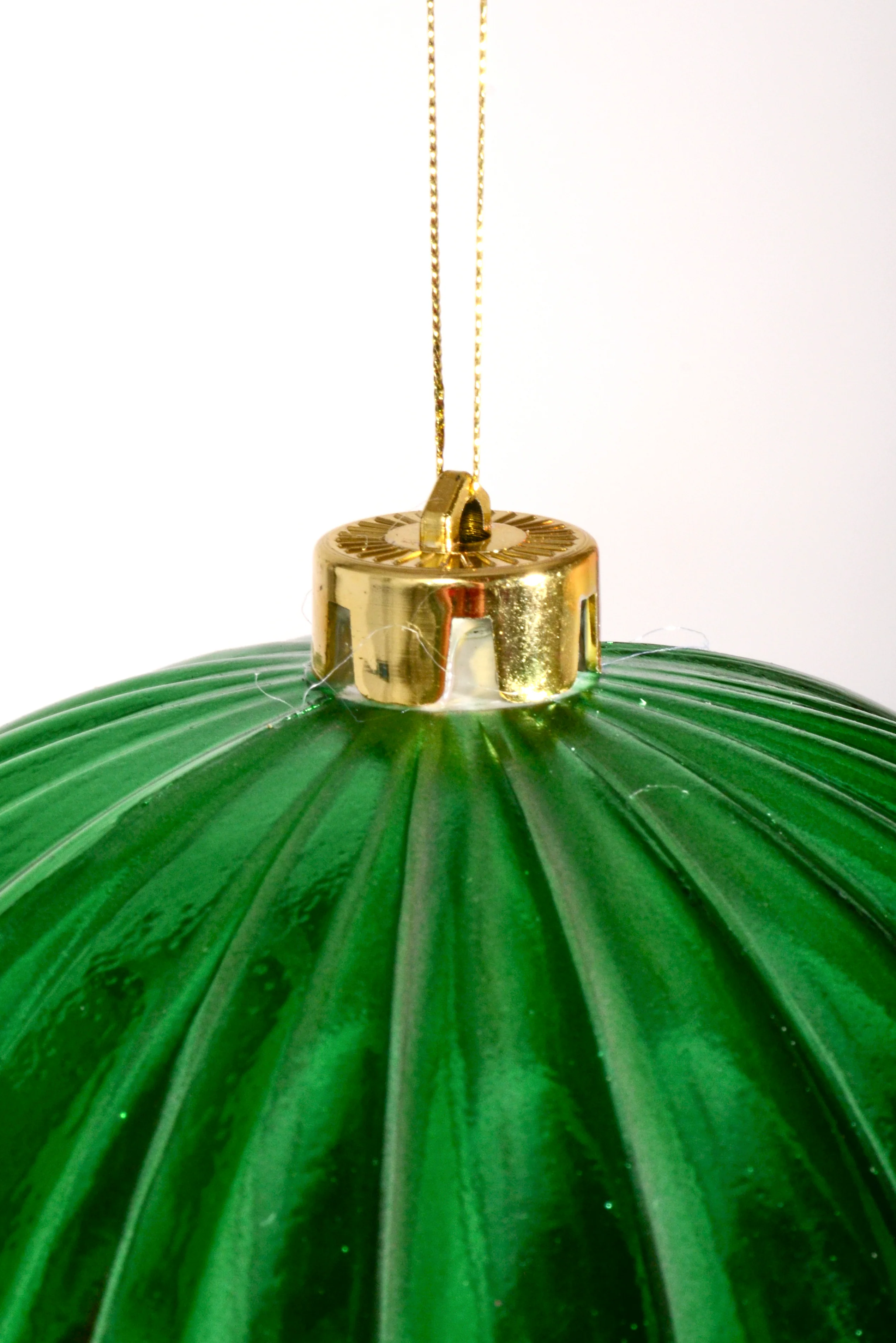 200Mm Shiny Pumpkin Ball Ornament Green - Image 2