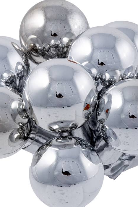 20mm Gloss Glass Ball Silver Pkg/144 - Image 2