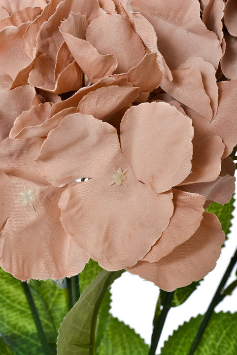21.5" Silk Hydrangea Bush Light Brown - Image 2