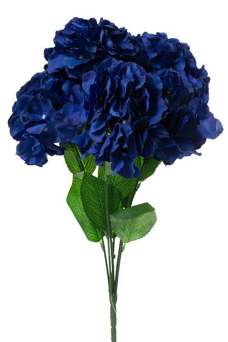 21.5" Silk Hydrangea Bush Royal Blue