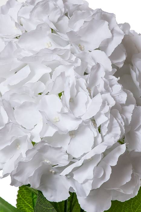 21.5" Silk Hydrangea Bush White - Image 2