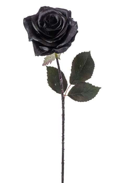 21.5" Silk Magic Rose Spray Black
