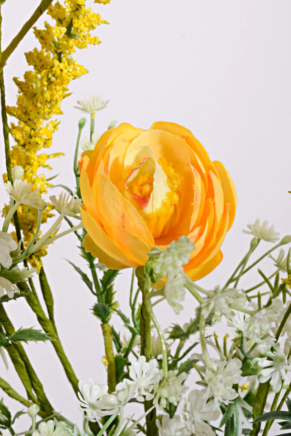 21.5" Silk Ranunculus Mixed Yellow - Image 2