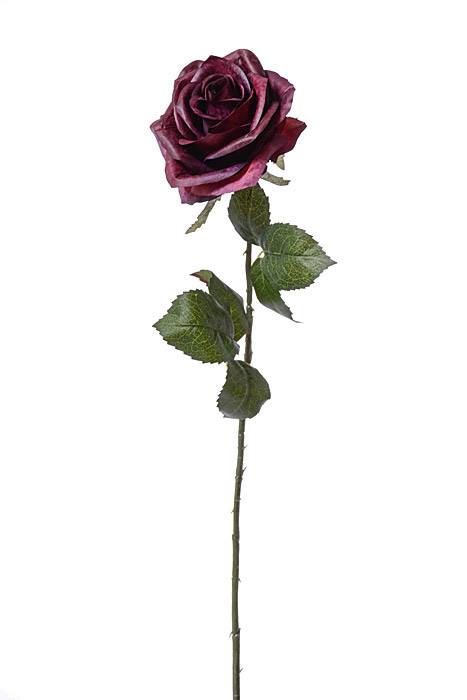 21.5" Silk Rose Spray Eggplant