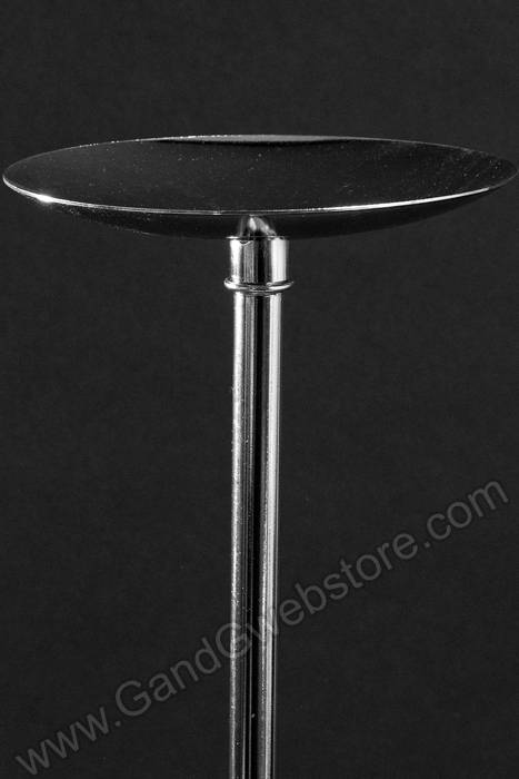 21.75" Metal Candle Holder Stand Silver - Image 2