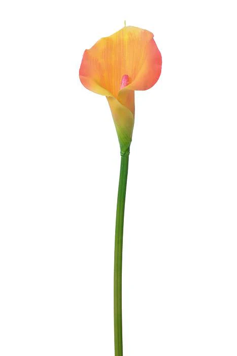 21" Artificial Calla Lily Stem Yellow/Pink