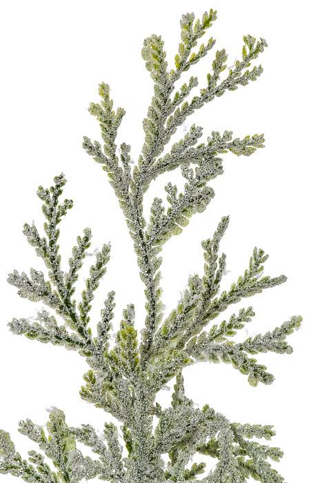 21" Artificial Cedar Pine Spray W/Ice Green - Image 2