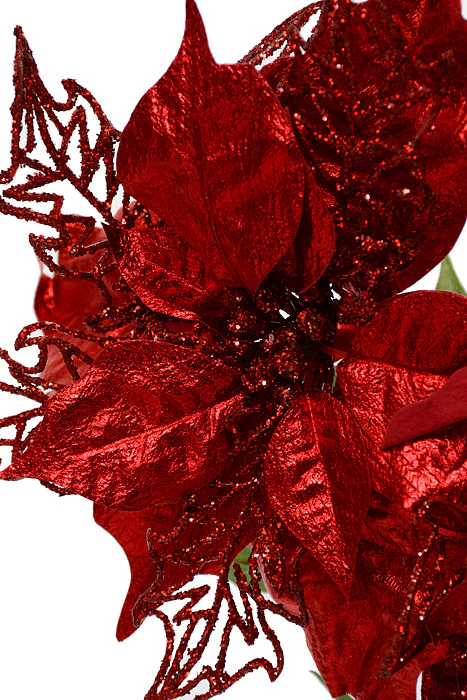 21" Metallic Poinsettia Red - Image 2