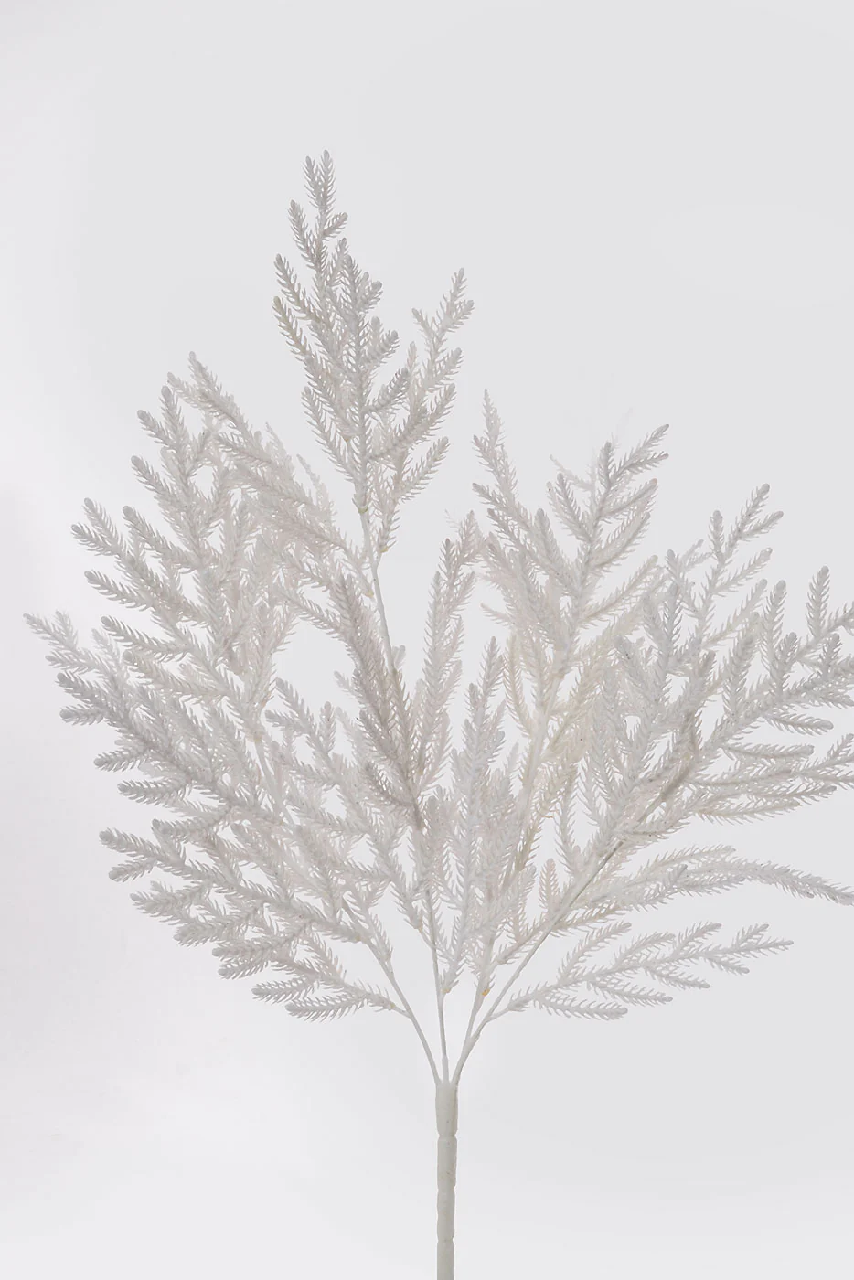 21" Pine Bush with Glitter White