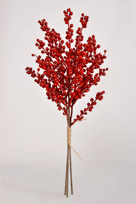 21" Plastic Berry Bundle Red