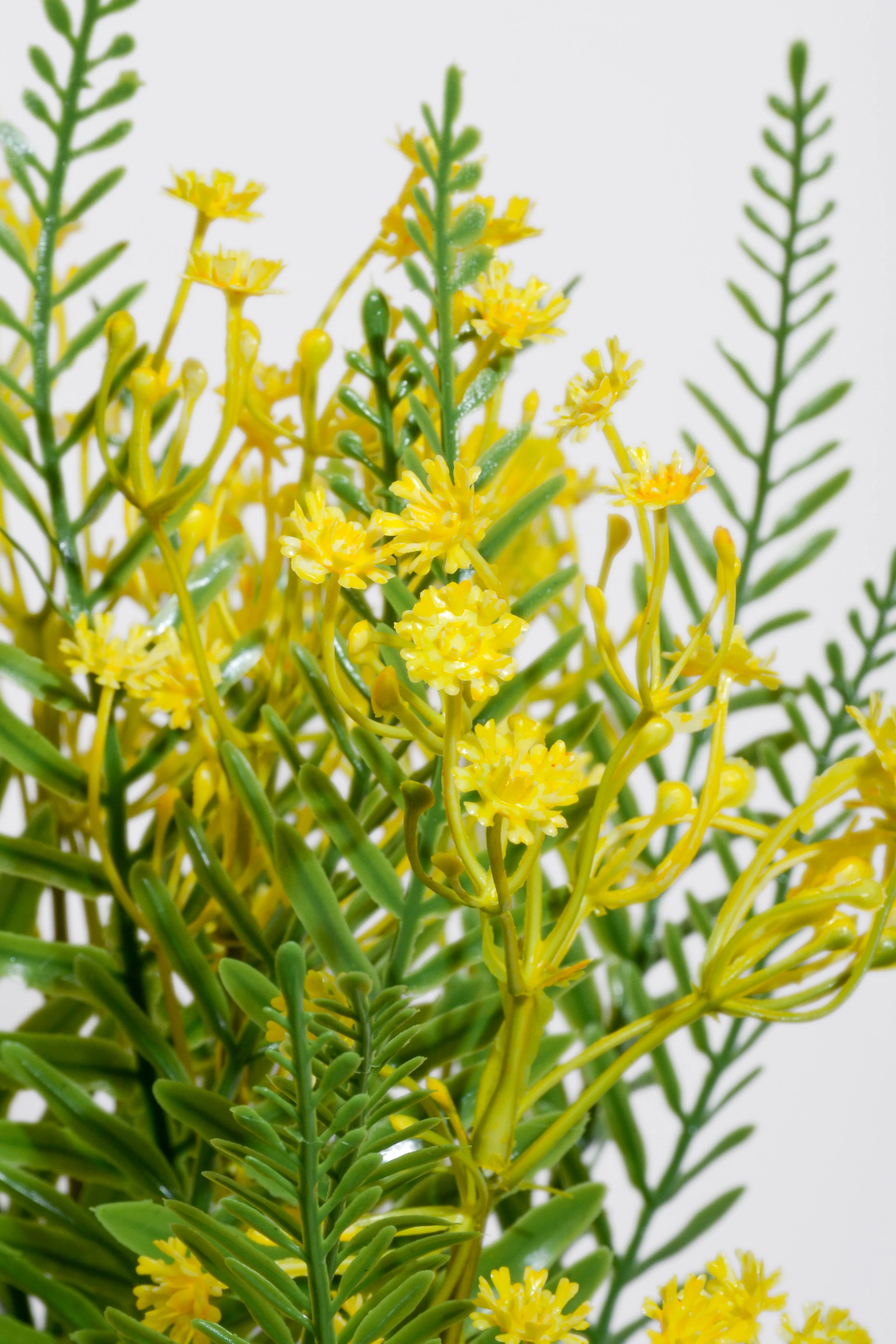 21" Plastic Gypso Fern Bush Yellow - Image 2