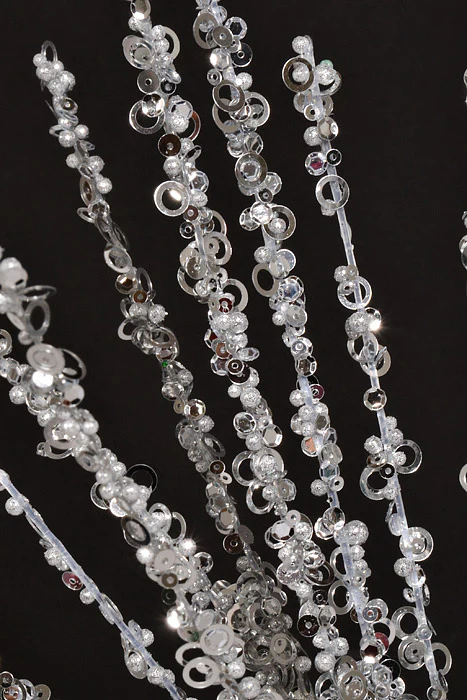 21" Sequin Rain Spray Silver - Image 2