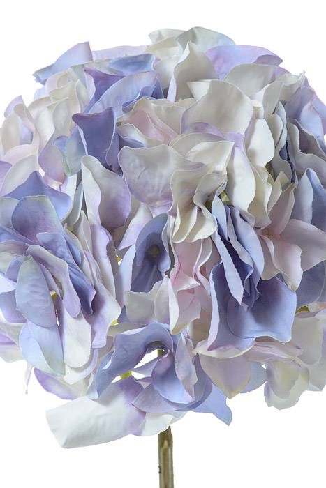 21" Silk Hydrangea Spray Lavender/Cream - Image 2