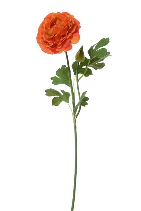 21" Silk Ranunculus Spray Orange