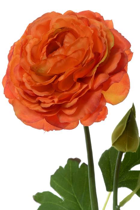 21" Silk Ranunculus Spray Orange - Image 2