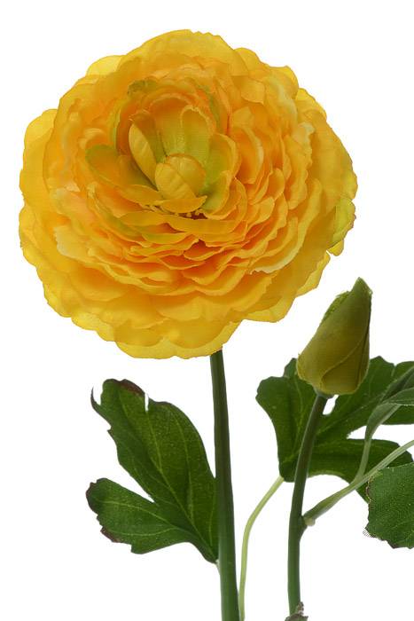 21" Silk Ranunculus Spray Yellow - Image 2