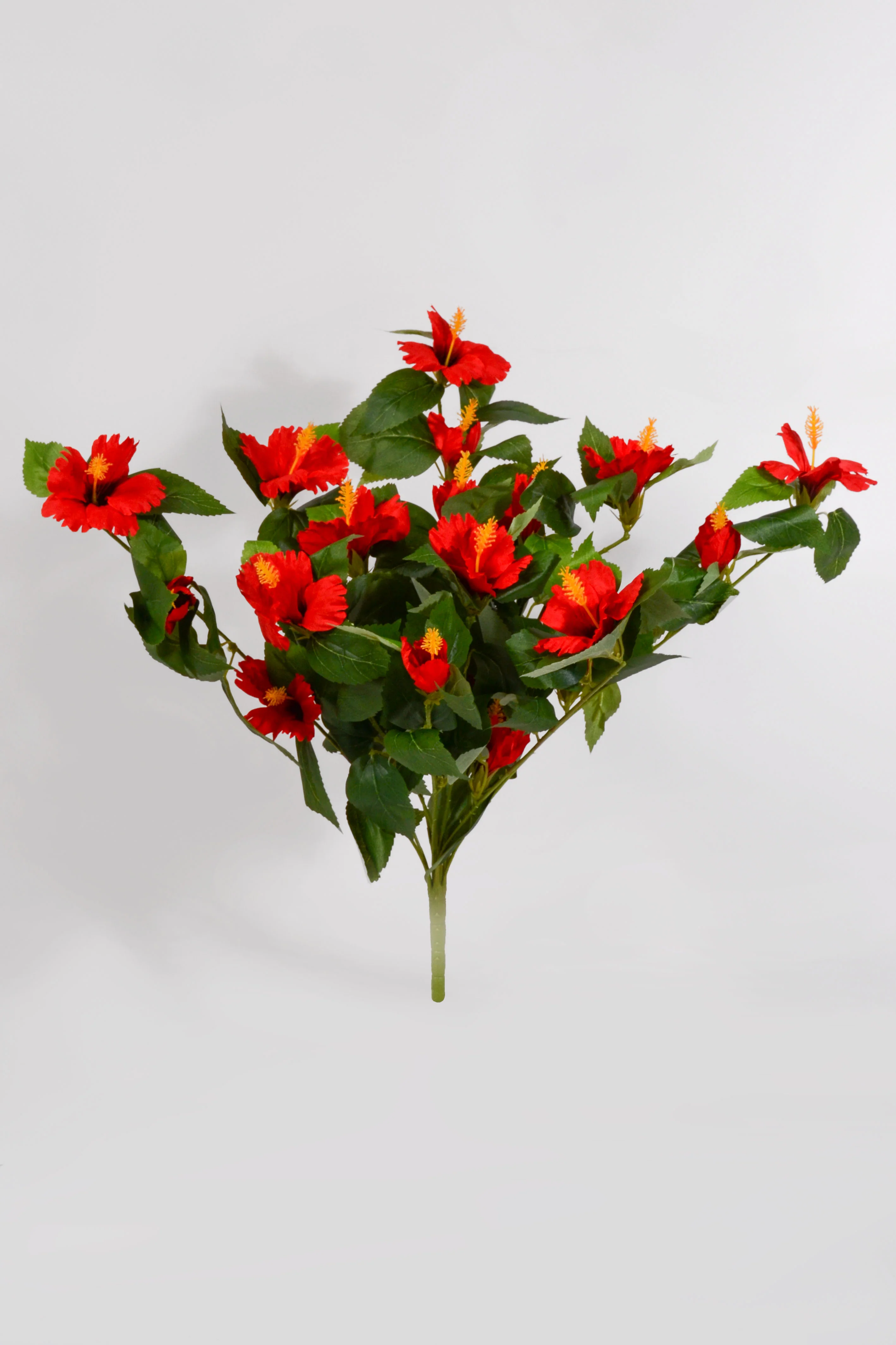21" Uv Silk Hanging Hibiscus Plant Red