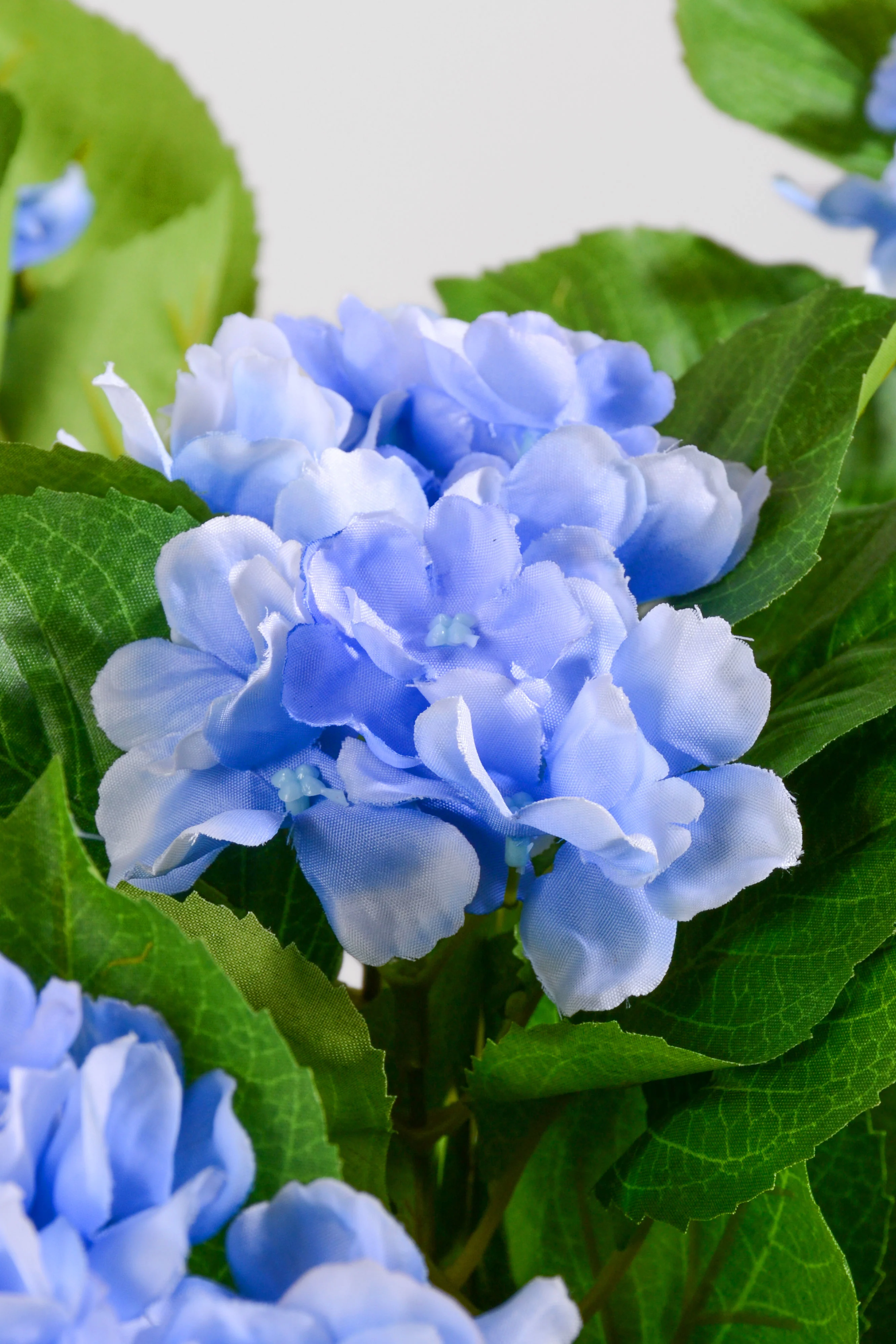 21" Uv Silk Hanging Hydrangea Plant Blue - Image 2