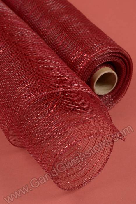 21" X 10yds Polyproplene Plastic Mesh Burgundy/laser Red - Image 2