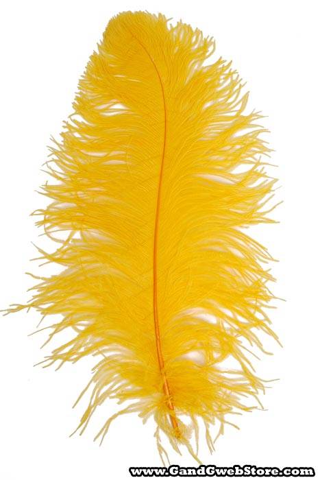 22"-26" Ostrich Feather Gold Pkg/6 - Image 2