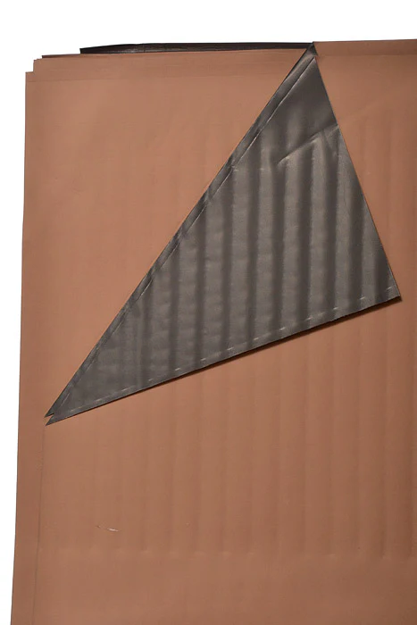 22.5" 2 Tone Waterproof Wrapping Paper Kraft/Black Pkg/20 - Image 2