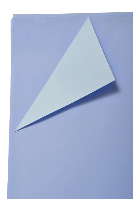 22.5" 2 Tone Waterproof Wrapping Paper Periwinkle/Light Blue Pkg/20 - Image 2
