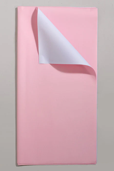 22.5" 2 Tone Waterproof Wrapping Paper Pink/Blue Gray Pkg/20