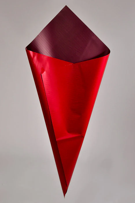 22.5" 2 Tone Waterproof Wrapping Paper Red/Burgundy Pkg/20 - Image 3