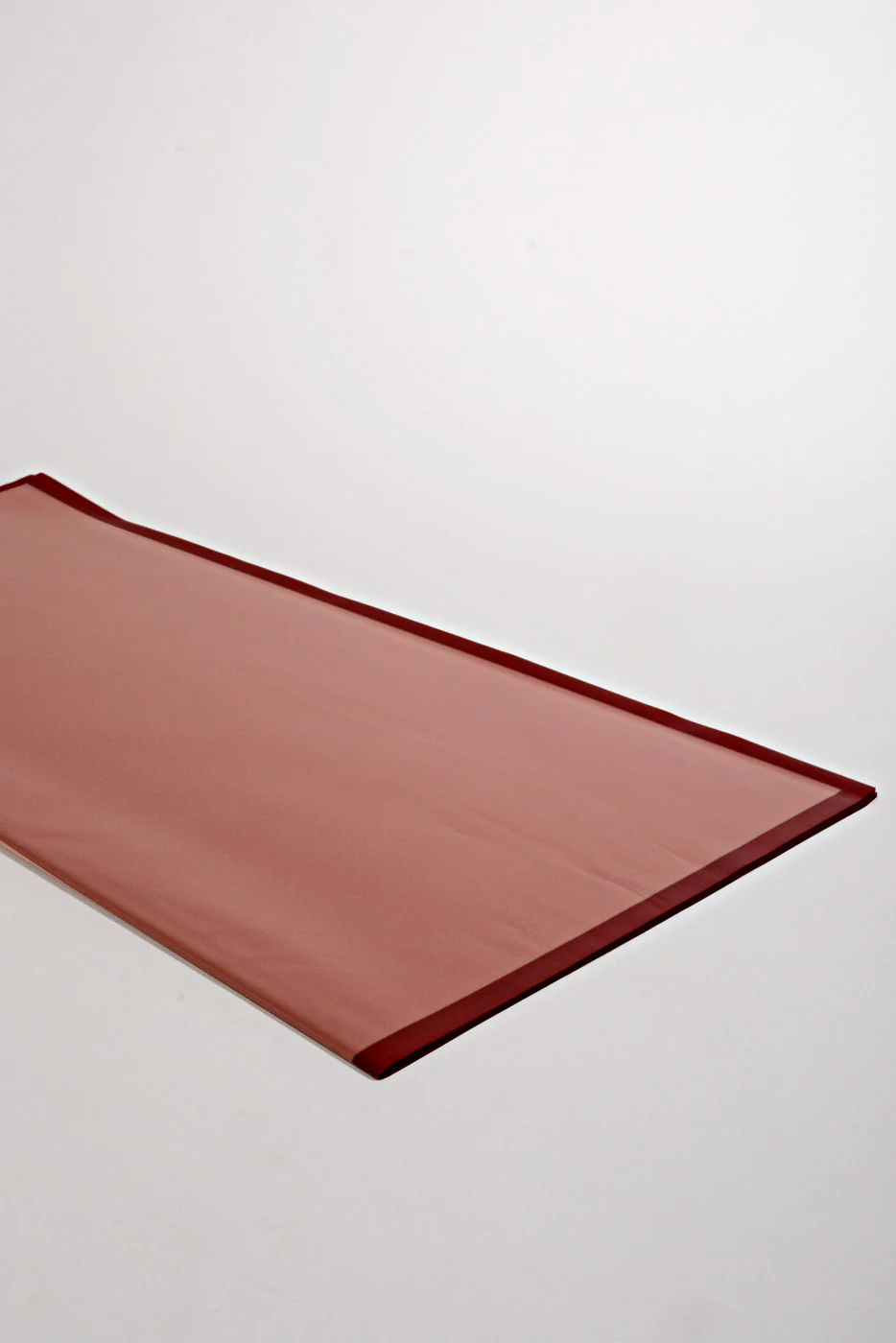 22.5" Flower Wrapping Paper W/Edge Burgundy Pkg/20 - Image 2