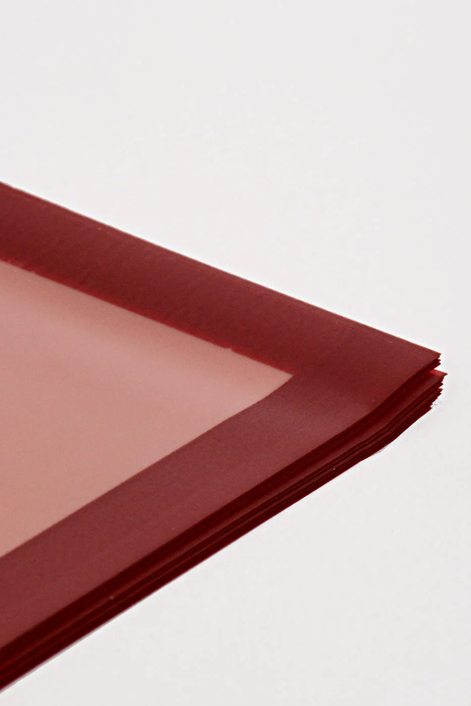 22.5" Flower Wrapping Paper W/Edge Burgundy Pkg/20 - Image 3