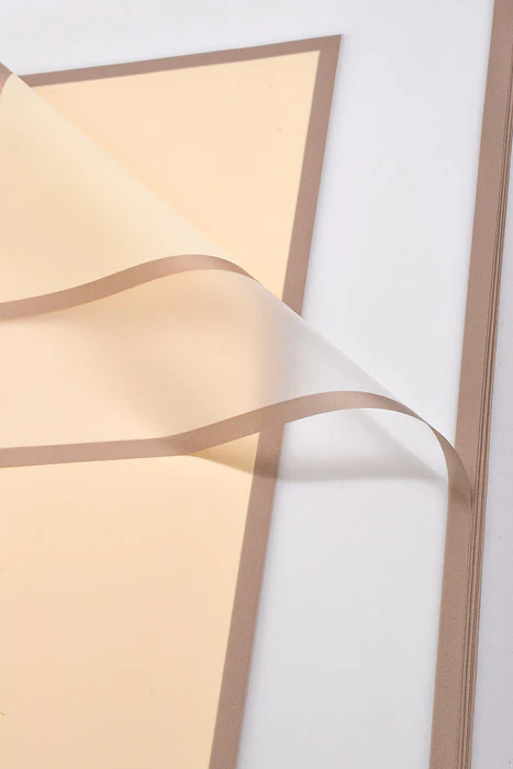 22.5" Gold Edge Flower Wrap Paper Yellow/White Pkg/20