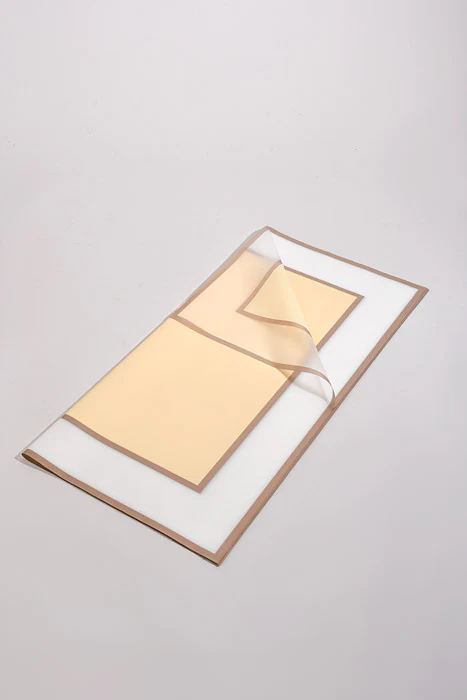 22.5" Gold Edge Flower Wrap Paper Yellow/White Pkg/20 - Image 2