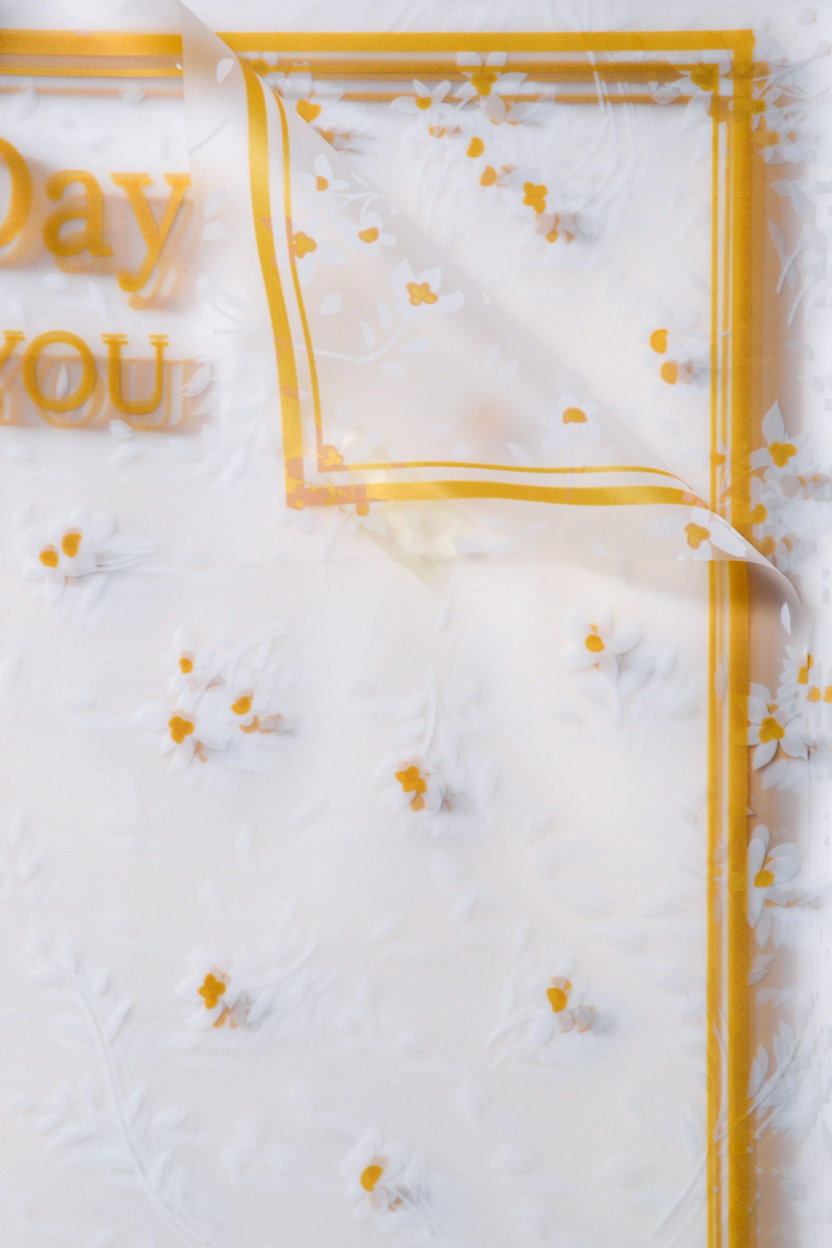 22.5" Mother's Day Flower Wrapping Paper White Pkg/20 - Image 2