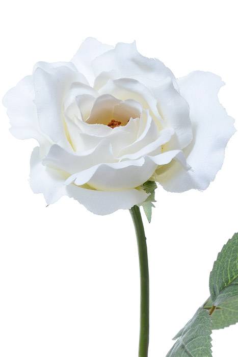 22.5" Silk Medium Rose Spray Cream - Image 2
