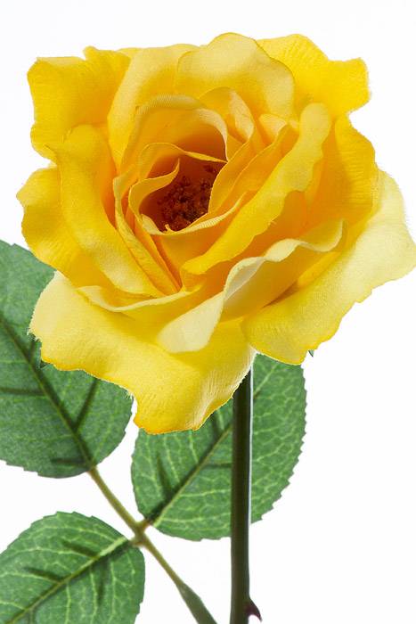22.5" Silk Medium Rose Spray Yellow - Image 2