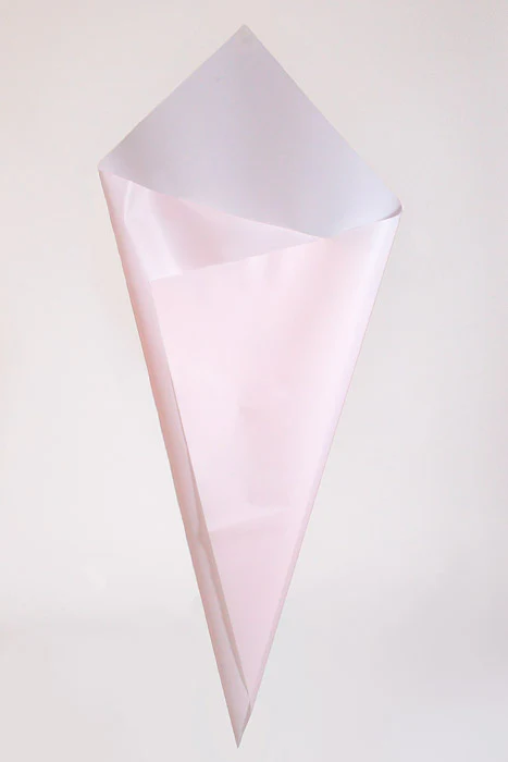 22.5" Waterproof Flower Wrapping Paper Baby Pink Pkg/20 - Image 3